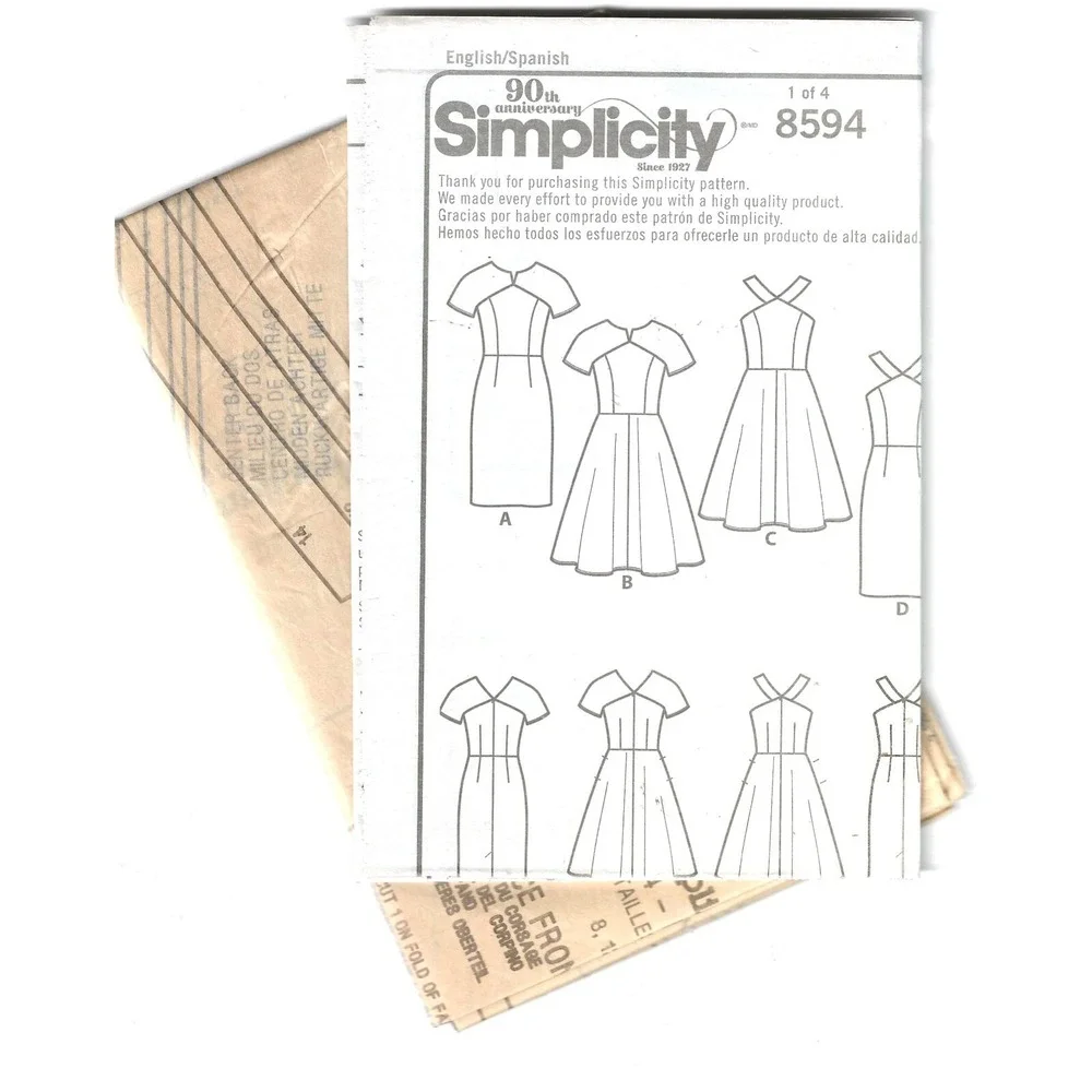 Simplicity 8594 Misses' Miss Petite Dresses Size H5 6-14 Sewing Pattern‎ Uncut